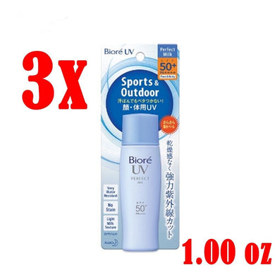 3x SUNSCREEN LOTION UV SUNBLOCK WHITE PERFECT FACE MILK SKINCARE SPF50 30ML