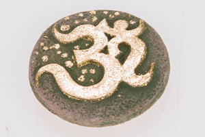 Hinduism OHM Ver.3 Magnet Resin Stone paint Gold Color Sign Design Collectible