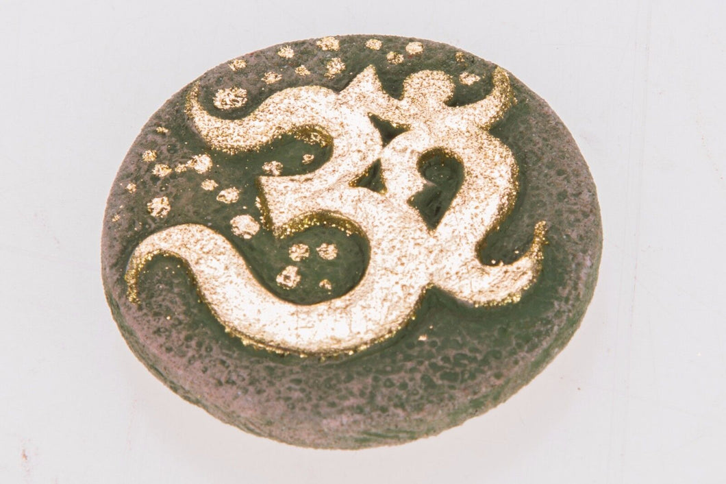 Hinduism OHM Ver.3 Magnet Resin Stone paint Gold Color Sign Design Collectible