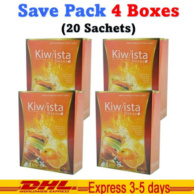 4x Detox Kiwista Weight Loss Dietary Supplement Orange Flavor Natural Extract
