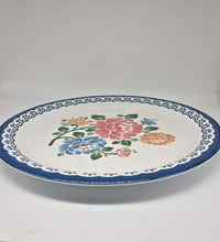 Load image into Gallery viewer, Thai Tray Flower Melamine Vintage Serving Round Floral Dish Pan Plate