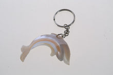 Load image into Gallery viewer, Mini Shark Keyring Shell Natural Carve Figurine Keychain Sea Design Cute