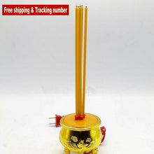 Load image into Gallery viewer, Thai Buddhist Golden Color dragon electric 5 Incense Burner Joss Stick Pot Home