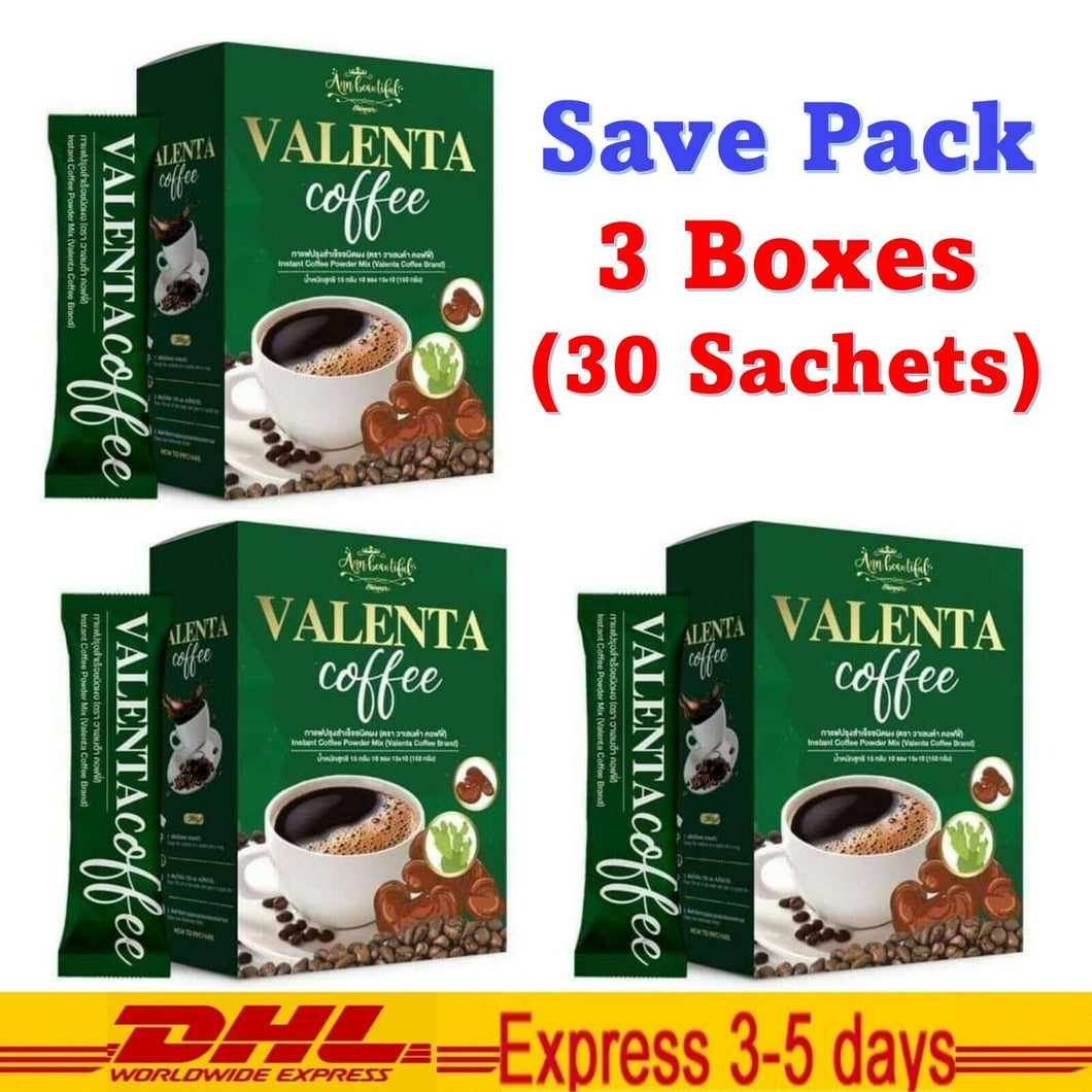 3x Valenta Instant Coffee Intense Burn Diet Weight Loss High Fiber Sugar Free