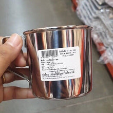 Load image into Gallery viewer, 2x250ml Drinking Water Mug Thai Zebra Brand Kitchenware Silver Stainless Steel