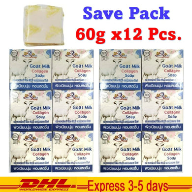 12x Goat Milk Collagen Soap K. Brother Clear Moisturizer Sport Exercise Suitable