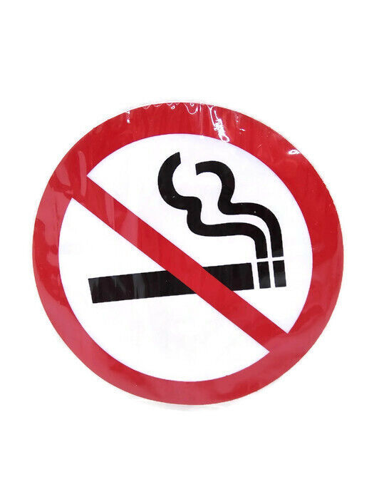 NO SMOKING Sticker Prohibition Warning Label Signs Trading handling Caution! 2