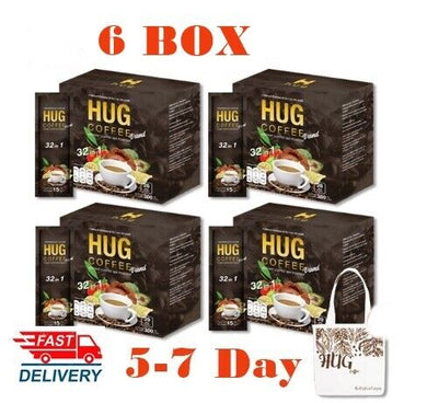 6X Hug Instant Coffee 32in1 Powder collagen Weight Control Health Care Slim Fast