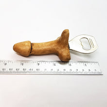 Load image into Gallery viewer, Opener Beer Bottle Penis Figured Wood Vintage Collectibles Drink Accessories