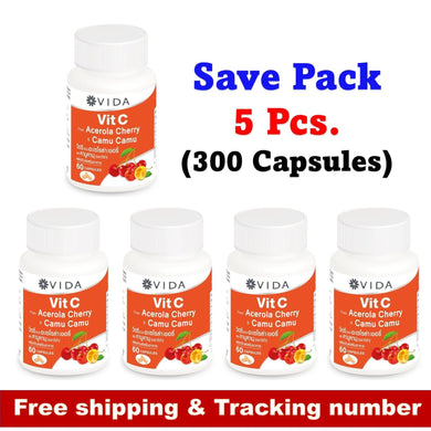 5x VIDA Vit C Acerola Cherry & Camu-Camu Extract Boost immunity Antioxidants