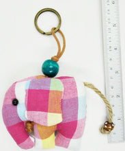 Load image into Gallery viewer, Doll Keyring Scotch Elephant Pattern Sewing Charm Cute Fabric Animal Lover