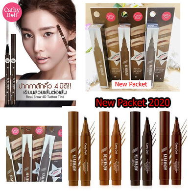 Cathy Doll Real Brow 4D Tatoo Tint Magic Quick Dry Color Dark Brown
