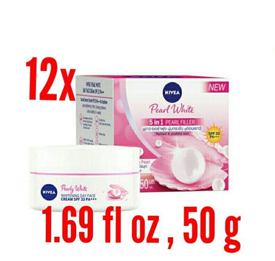 12x WHITENING SKIN Pearly White Micro Pearl Filler Day Face Serum Cream SPF33