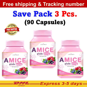 3 x Amice Gluta Berry Premium Extract skin beautiful Plus Eye Care 90 Capsules
