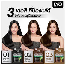 Load image into Gallery viewer, 3set Hair Color Shampoo Black Dark Brown Golden Brown Aloe Vera Soft Smooth Shin