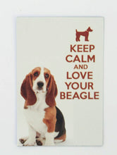 Load image into Gallery viewer, KEEP CALM LOVE BEAGLE pic Design Vintage Poster Magnet Fridge Collectibles