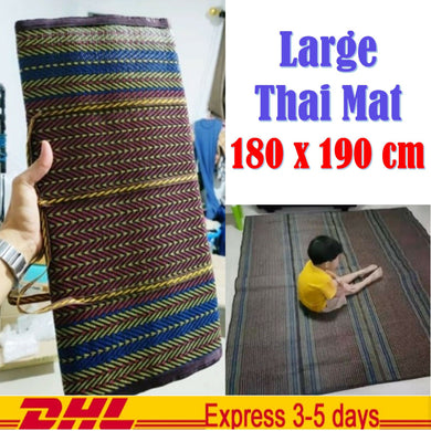 Large Thai Mat Pallet Fold Picnic Outdoor Rubber Woven Brown Beach Camping Sleep