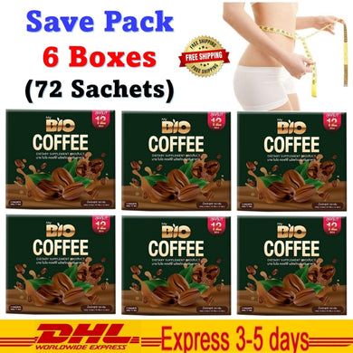 6x Bio Coffee Mix Detox Weight Loss Slimming Reduce Belly 0% Sugar Fat Burn DHL