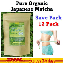 Load image into Gallery viewer, Pure Organic Japanese Matcha Healthy Green Tea Powder Slimming Shape (12 Pack)