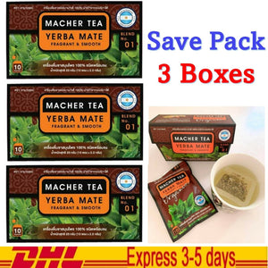 3x Authentic Macher Tea Yerba Mate Decrease Appetite Burn Fat Loss Weight Slim