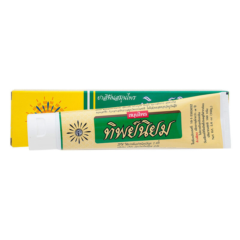 Thai Original Herbal Toothpaste Tip Niyom Natural Clean Whitening Teeth 160g