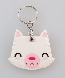 Handmade fabric keyring Cat ideas pattern animal charm lovely pet keychain gifts