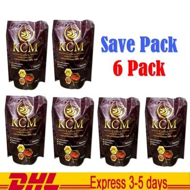 6x KCM Coffee Instant Mix Cordyceps Extract Ganoderma Sugar Free 20 Sachets