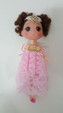 Cute Prince Brown Hair Mini Doll Keyring Charm Animal Keyring Souvenir