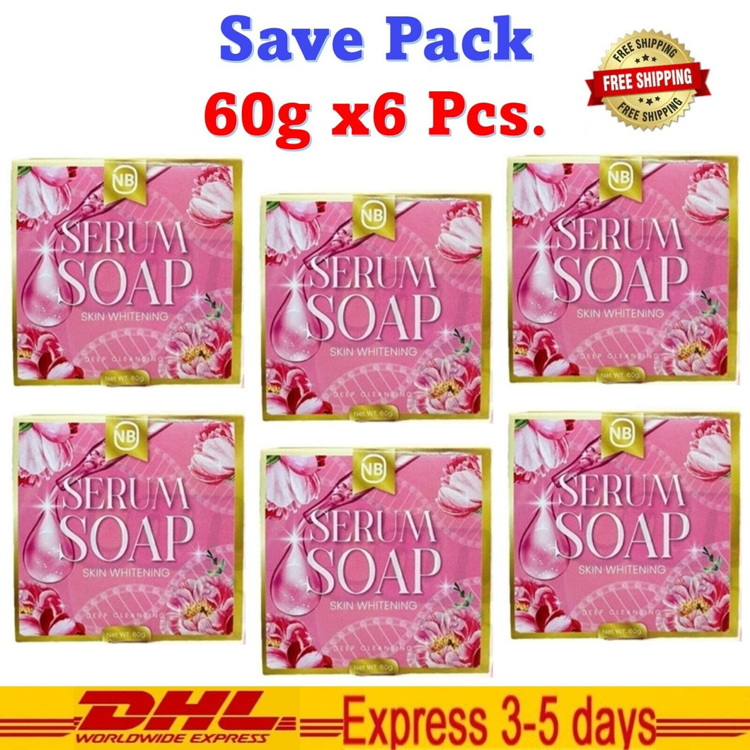 6x NB SERUM SOAP Deeply Cleanse Skin Clear Smooth Whiter Radiant Moisturize