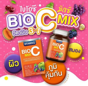 6 BOX BIO C MIX Vitamin C 1000mg Skin Lightening Body Anti-Aging Antioxidant