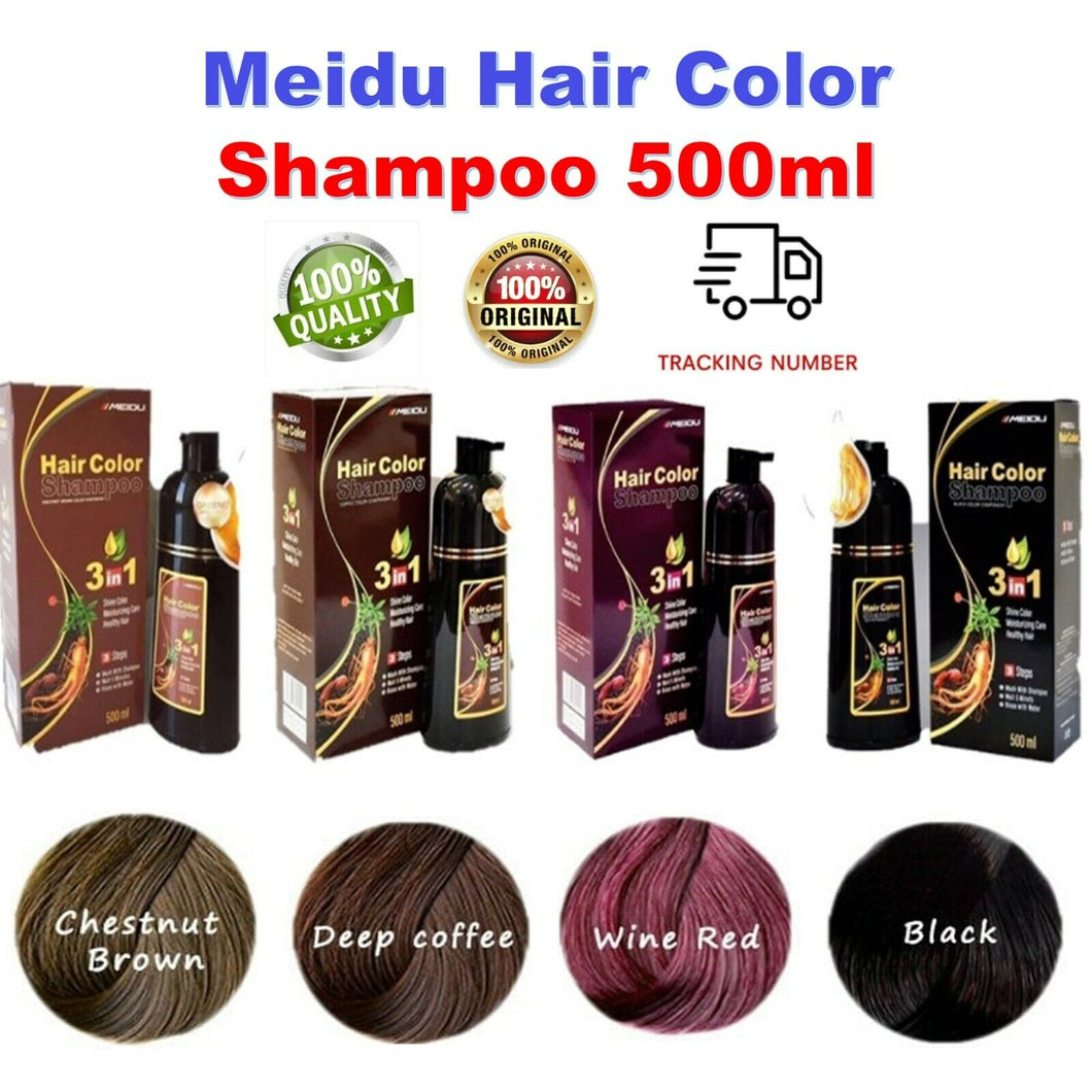 MEIDU HAIR COLOR Shampoo Change Hair Color White Hair Healthy 5 Minutes 4 Color