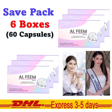 6x AL FEEM Dietary Supplement Smooth Skin Natural Extracts Enlarged Chest