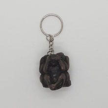 Load image into Gallery viewer, 3 Monkey Philosophy Resin Carve Figurine Keychain Design Cute Wood Color …
