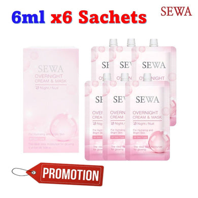 6x SEWA Overnight Cream & Mask Night Treatment Reduce Skin Wrinlkles Bright 6ml