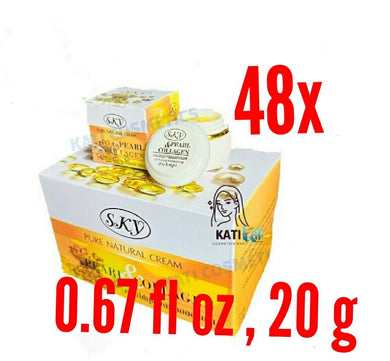 48x Pure Natural Skin Whitening Cream Pearl &Collagen Reduce Wrinkles Dark Spots
