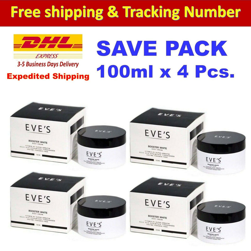 4x EVE's Booster Body Lotion Vitamin B3 The Skin is Naturally Radiant Aura 100ml