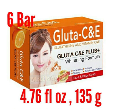 6x WHITENING SKIN Glutathione Whitening Soap Vitamin C & E Face Wash Body 100g