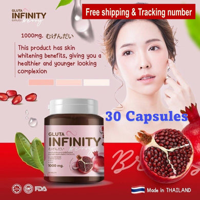 Gluta Infinity Berry Supplement All Natural Extract Radiance Aura Skin 30 Caps