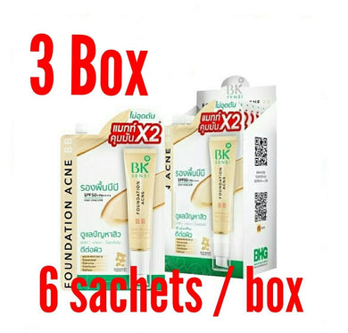 3x FOUNDATION ACNE BB SPF50 + PA++++ Sunscreen Skincare Waterproof Moisturizer