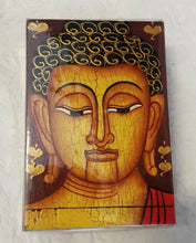 Load image into Gallery viewer, Thailand Buddha Painting Box Teak Wooden Wood Handmade Gift Craft Vintage New