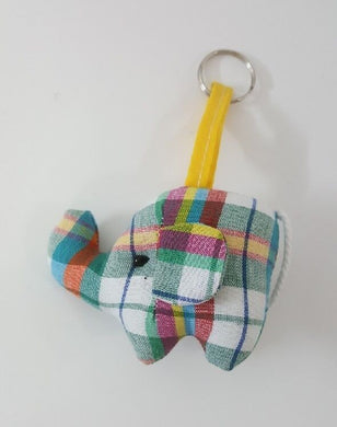 Fabric Keyring Mini Doll Gift Elephant Pattern Scotch Hand sewing charm gift
