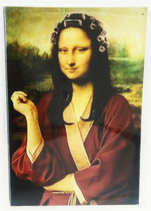Mona Lisa funny joke pic Design Vintage Poster Magnet Fridge Collectible