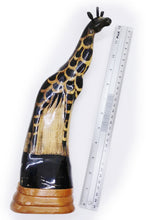 Load image into Gallery viewer, Giraffe Sculpture Water Buffalo Horn Carved 11&quot; Feng Shui Decor Collectible Gift