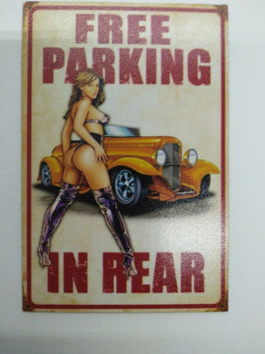 FREE PARKING IN REAR pic Design Vintage Poster Magnet Fridge Collectibles