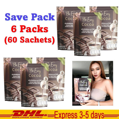 6x Be Easy Cocoa Instant Drink 0% Sugar Control Hunger Detox Burn Slim Healthy