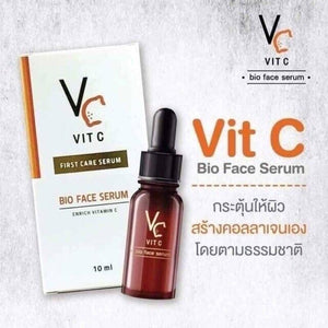 VC Vit C Bio Face Serum Build Collagen Radiant Aura Skin Reduce Wrinkles (10ml)