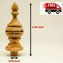 Load image into Gallery viewer, 4 x3.25&quot; Finials PartTeak Wood Unfinished Wooden Antique Furniture Home Decor