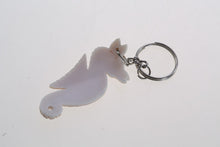 Load image into Gallery viewer, Mini Horse Fish Keyring Shell Natural Carve Figurine Keychain Sea Design Cute