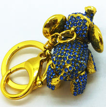 Load image into Gallery viewer, Diamond Elephant Pendant Gold Keychain Backpack Accessory Animal Keyring Gift