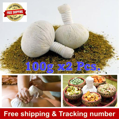 Set of 2x100g Thai Herbal Massage Compress Ball Relaxation Therapy Aroma